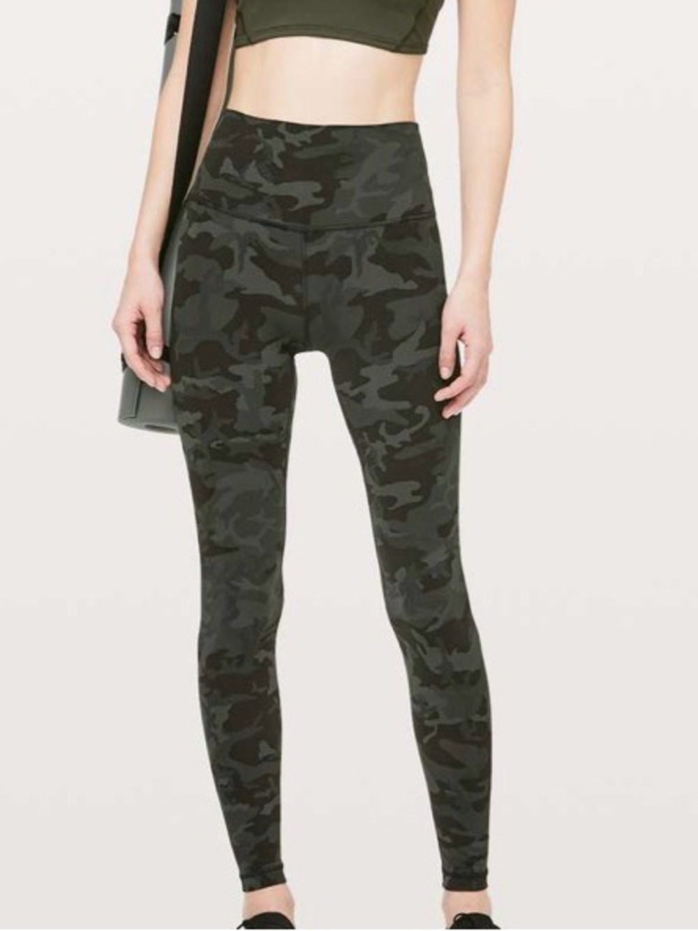 Lululemon Align High Rise Leggings Incognito Camo Multi Gator Green Size 6